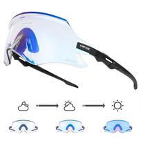 Raudoni arba Mėlyni Fotochrominiai Dviračių Akiniai Dviračio Akiniai Sportiniai Vyriški Saulės Akiniai MTB Plento Dviračių Akiniai Apsauginiai Akiniai Photochromic-1lens