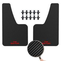 Automobilis Universalus Juoda RAUDONA anglies pluošto efekto apsauga nuo purvo dangtelių, formuotų purvasargių, sparnų dangtelio priekio galinio stiliaus priedai 2pcs-set Red gray
