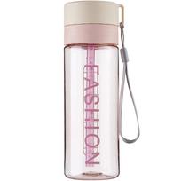 Men's and Women's Fitness Sports Water Bottle Student Dormitory Shatter Proof Straw Cup Creative Portable Portable Handle Plastic Cup 500ml