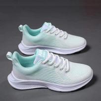 WTEMPO Soft Sole Women's Sport Shoes Mesh Breathable Lace Up Versatile Fashion Lightweight and Comfortable Casual Running Shoes Dropshipping Wholesale 36 žalia