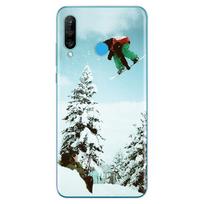 Skiing Snow Snowboard Soft TPU Silicone Cover For Huawei P40 P30 P20 Pro P10 P9 P8 Lite E Plus 2019 2017 Phone Case HuaweiP40 Lite E white