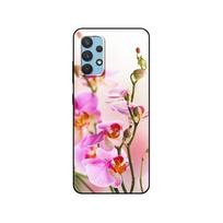 Black tpu Case For Samsung galaxy A12 A22 A32 A42 A52 A72 4g 5g S21 PLUS ultra back cover Orchid Flowers Colorful Samsung A12 4G