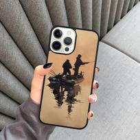 Fishing Fisherman phone Case Cover For iPhone 5 6 7 8 Plus X XR XS SE2020 Apple 11 12 13 mini Pro Max Galaxy S10 S20 S21 galaxy S21ultra black