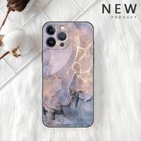 Case For Apple iPhone 11 13 12 14 Pro 7 Plus XR X XS Max 6 6S 13Pro SE 2022 Black Silicone Phone Funda Marble Pattern iPhone 14