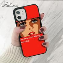 Sad Japanese Anime Aesthetic Phone Case for iPhone 11 12 13 14 Pro Max mini X XR XS SE 2020 6S 7 8 Plus Galaxy S21 S22 shell iPhone 5 5s SE gray