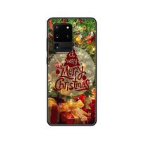 Juodas TPU dėklas Samsung Galaxy S20 /S20 PLUS/S20 ultra/S20+ /S20FE galinis dangtelis Kalėdos Naujieji metai elnių mylėtojai sniego senis Samsung S20 FE