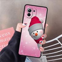 Soft Silicone Case For Xiaomi Mi 11 Lite 5G NE 11T Pro 12S Ultra 12 Note 10 10T 9T Phone Cover Bumper Funda Christmas Snowman Mi 12 white