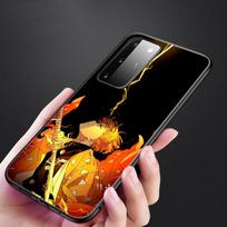 Anime Demon Slayer Zenitsu Case For Samsung Galaxy S20 S21 FE S10 Lite Note 20 10 Lite S8 S9 + S10E S10 Plus Ultra Black Cover Samsung Note 20Ultra gray