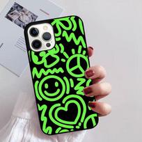 Trippy Happy Face Hippie Indie 90s Y2K Phone Case for iPhone 11 12 13 14 Pro Max mini XR XS SE 2020 6 7 8 Plus Samsung S21 S22 Samsung S22ultra yellow