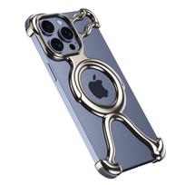 Prabangus magnetinis skystas metalo padengimas kompiuterio mobiliojo telefono dėklas, skirtas iPhone 14 13 15 Pro Max tuščiaviduris sklaidos apvalkalas smūgiams atsparus dangtelis For iPhone 13 pilka