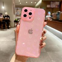 Luxury Love Heart Case For Iphone 13 12 11 Pro Max Mini XS X XR 7 8 Plus SE 2020 6 6S 10 Soft Clear Buffer Cover Iphone11 SHell 7Plus Or 8Plus gray