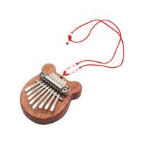 Mini pianinas nykščiu, 8 klavišų mini Kalimba pianinas, nešiojamasis kalimba muzikinis pianinas su dirželiais, Kalėdų padėkos dovanos šeimai žalia