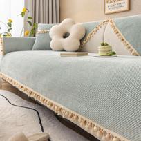 Sofa Cushion Four Seasons Universal Ins Style Backrest Towel Cover Cloth Non-Slip Sofa Cover Cushion 70*70cm gray