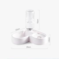 Pet Cat Feeder Bowl Dog Automatic Water Double Bowls Food Wall Corner Save Space Cats 500ml Bottle Drinking Kitten Dogs Products