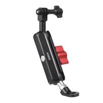 Andoer kameros laikiklis spaustukas Motociklo galinio vaizdo veidrodžio laikiklis Aliuminio lydinys 10 kg / 22 svarų apkrova rear-view mirror mount juoda