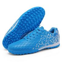 Football Shoes Football Boots Men's Short Nail Nail Rubber Soft Bottom Art Lawn Training Young Football Shoes 39 mėlyna