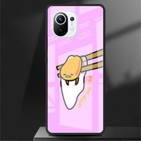 Glass Case For Xiaomi Poco X3 NFC 11 Lite 11T F3 M3 For Redmi Note 11 10 9 8 Pro 10S 9S 9A 9C Phone Cover Gudetama Redmi Note 9S gray