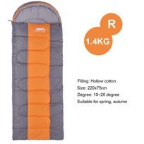 Desert Fox Camping Sleeping Bags Lightweight Seasons Warm Cotton Sleeping Bag Backpacking Sack for Outdoor Hiking Travelling orange