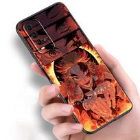 Kimetsu No Yaiba Demon Slayer Anime Phone Case For Xiaomi Redmi Note 11 10 9 8 Pro 11T 10T 10S 9S 8T 9 9A 9C 9T Black Soft Cover Redmi Note 11 Pro blue
