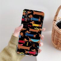 Skaidrus dėklas, skirtas Samsung Galaxy A51 A12 A21s A71 A52 A31 A32 A02s A22 A11 A03s A72 A42 Minkštas telefono dangtelis Takso silueto šuniui Samsung A91