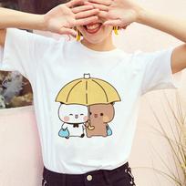 Bubu Dudu T Shirt Women Top Kawaii Funny T Shirts Summer Tops Y2k Fashion Casual Womans Clothing Short Sleeve Tees S