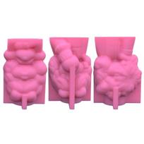 3Pieces/set Silicone Mold 3D Cute Girl Flower  Mould  Handmade Crafts Pen Holder Epoxy Resin Mold for Home Decor pink