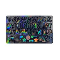 Holographic Resin Casting t Mold,Sign  Letter Silicone Mold for Epoxy Resin Crafts,Keychains,Earrings Jewelry black