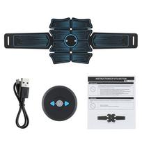 EMS raumenų stimuliatorius Pilvo treniruoklis Tonizuojantis diržas USB įkrovimas Kūno pilvas Svorio metimas Namų treniruoklių salė Fitneso įranga Unisex black