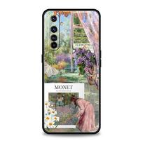 Telefono dėklas skirtas Realme 12 11 10 9 8 5G 7 6 GT5 GT3 GT2 Pro Plus C21 C11 C25 C35 Skirtas Realme GT Neo 2 3 3T 5 Dangtelis Claude Monet menas Realme C25 gray