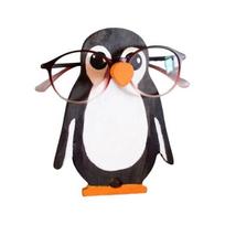 Wooden Animal Glasses Holder Handmade Carving Fox Cat Sloth Penguin Phone Eyeglass Sunglasses Display Stand Desktop Decoration D