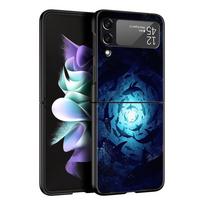 Animacinio spaudinio telefono dėklas Samsung Galaxy Z Flip 3 4 5 sulankstomam mobiliajam telefonui, Samsung Z Flip3 Flip4 Flip5 kietas PC dangtelis Samsung Z Flip 3