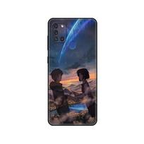 Black tpu Case For Samsung Galaxy A50 50S A30S A10 A01 A11 A21S A31 A41 A51 A71 M21 M30S S10 LITE Cover Your Name Samsung A01