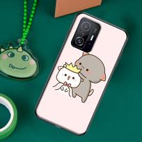 Mochi Peach Cat Case For POCO F5 X5 X3 Pro X4 F4 GT F3 M5s C40 Cover For Xiaomi 13 12 Lite 11T 12T Pro 12X Xiaomi 13 Pro