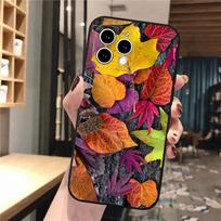 Lapų Lapai Telefonų Dėklas iPhone 15 14 Pro Max 13 12 11 Pro Max XSMax XR 12 13 mini 14 Plus iphone 14 red