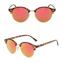 Charm Retro Fashion UV400 Steampunk Male Female Goggles Sunglasses Classic Round Frame Vintage Eyewear Unisex 2 brown