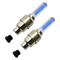 2pcs Motion Sensor Bike Wheel Lights Waterproof and Durable Wheel Lights Automatic Light Up Wheel Lights for Bike Car mėlyna