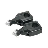 2 vnt Motociklo priekinio vairo strypo riebalų strypo tvirtinimo spaustukai, stovai Dirt Bike ATV 22mm 1 1/8' motociklo rankenos spaustuko adapteris aliuminis juoda