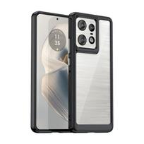 Transparent Colorful TPU Case for Motorola Moto Edge 50 Pro Fusion Protective Cover Clear Shockproof Full Protection Cover Moto Edge 50 Pro pilka spalva