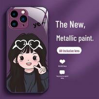 Apple 15 Pro Max, iPhone X Biye XR, iPhone 13 Mini, iPhone 14 creative liquid shell for couples. 12 Pro