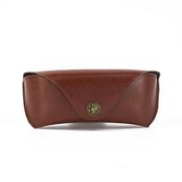 Sunglasses Case Buckle Design Waterproof Anti-stress Faux Leather Vintage Sunglasses Case Box Eyeglasses Pouch Daily Use brown