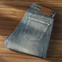 2024 Spring/Autumn Retro Jeans Men'S Straight Tube Loose Elastic Casual Pants Autumn/Winter 28