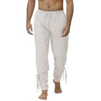 Men's Pirate Pant Viking Men Renaissance Medieval Pants Drawstring Shorts Halloween Adult Cosplay S balta