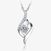 Pendant Temperament Women's Pendant Silver Plated Ornament Allure Pendant white