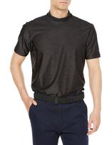 [Mizuno] Golf Wear Ice Touch Mock Neck Shirt Short Sleeve Cool Touch Sweat Absorbent Quick Drying E2JAA096 Men's Black L