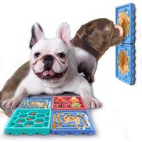 Dog Slow Licking Food Bowl Slow Feeder Pet Accessories with Suction Cups Slow Feeder Dog Bowls Bathing Grooming and Training mėlyna