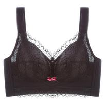 Women's Bra without Rims Lace Non-slip Shoulder Straps Thin Underwear 34/75BC juoda