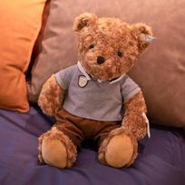 Cute Teddy Bear Plush Toys Stuffed Soft Animal Bear with Clothes Pillow for Children Girls Valentine 'S Gift 35cm pilka spalva