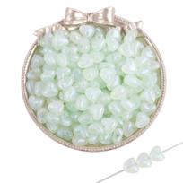 Plastic Acrylic Star & Heart Beads Bulk Charm Beads for DIY Jewelry 500G 03 10x9mm 1190pcs šviesiai žalios spalvos