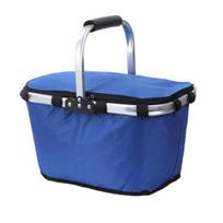 Izoliuotas pirkinių krepšelis 30L Didelės talpos aušinimo krepšelis Sulankstomas iškylų ​​krepšelis Thermal Cool karališkos mėlynos spalvos