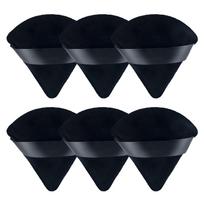 6pcs Powder Puff for Face Powder, Triangle Makeup Puff, Cotton Velour Triangle Face Puffs for Setting, Contouring, Under Eyes, Corners 6pcs white
